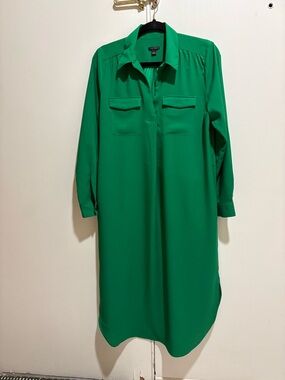 Ann Taylor long sleeves & chest pockets shirt dress